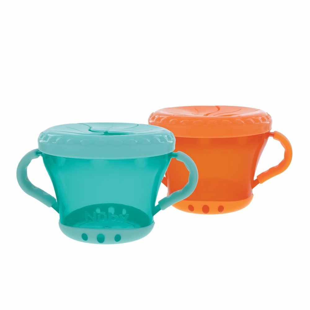 Food Storage | Snack Keeper Container (2 Pack) Aqua & Orange