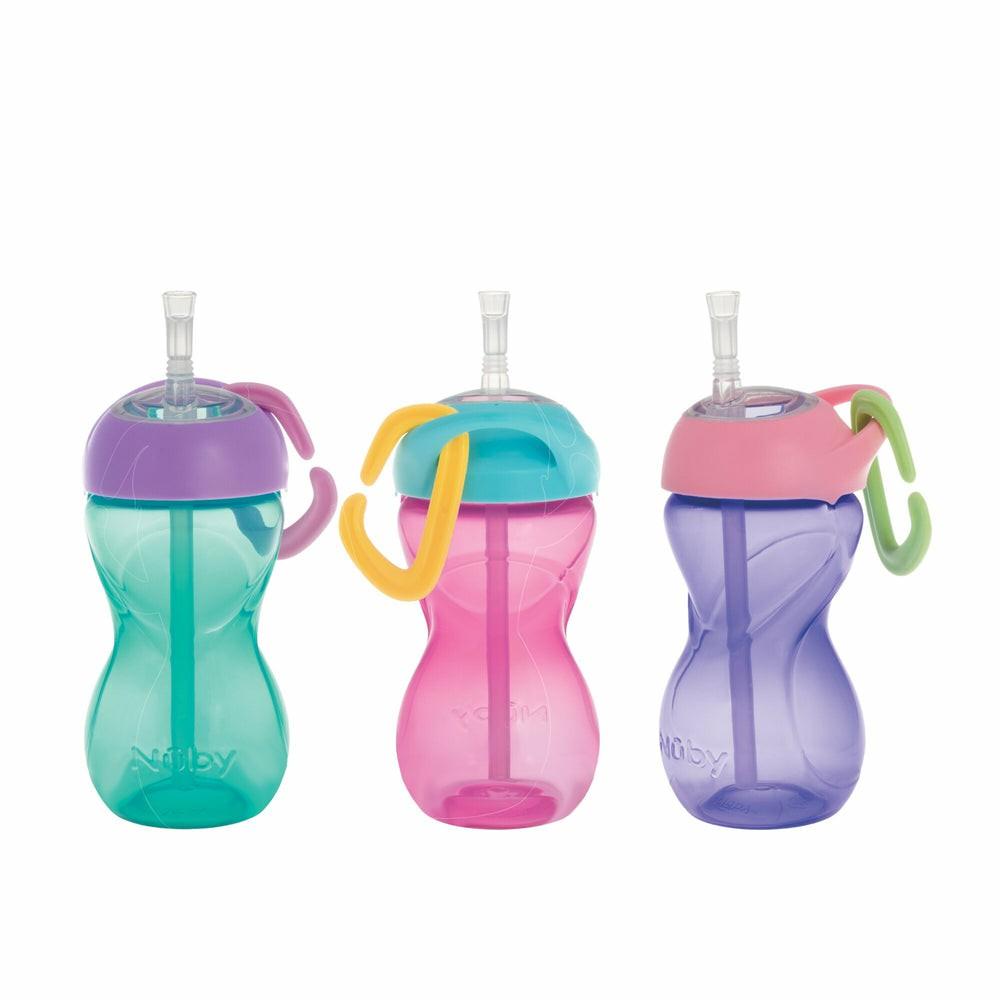 Sippy Cups | Clik-It Travel Straw Cup With Carabiner (3 Pack) Cups & Water Bottles Sippy Cups