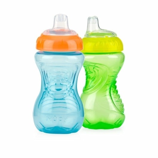 Sippy Cups | Soft Spout Easy Grip Sippy Cup (2 Pack) Cups & Water Bottles Aqua & Green